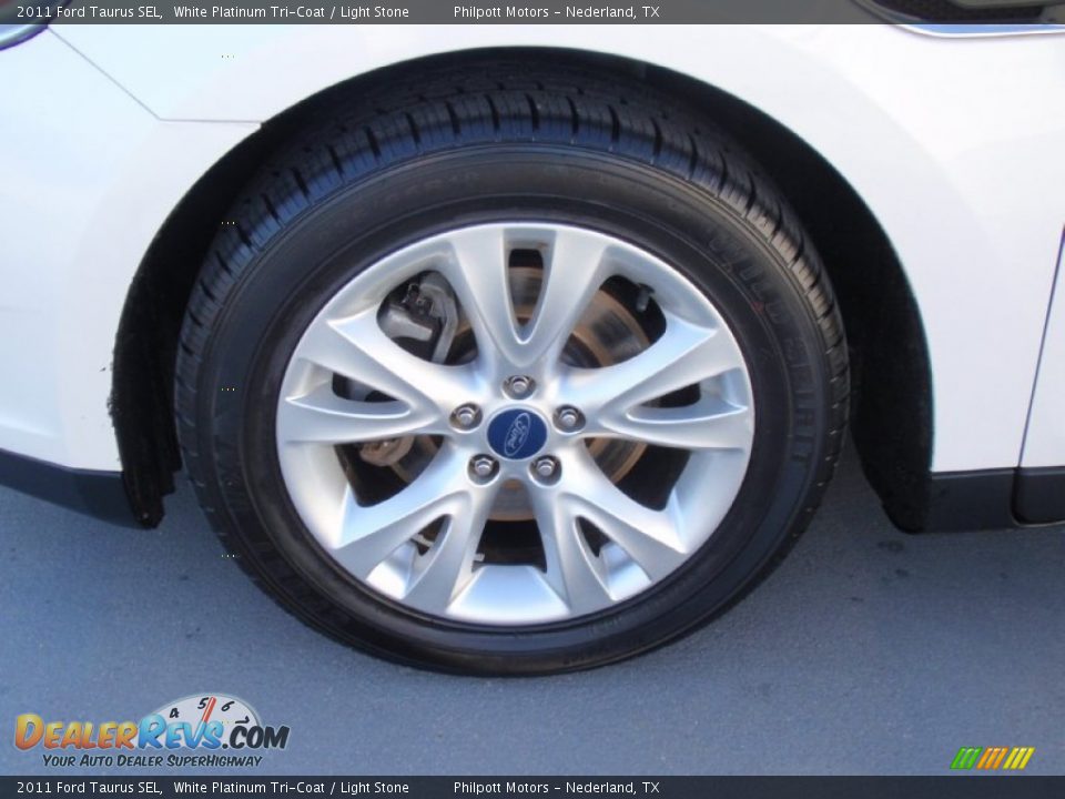 2011 Ford Taurus SEL White Platinum Tri-Coat / Light Stone Photo #12