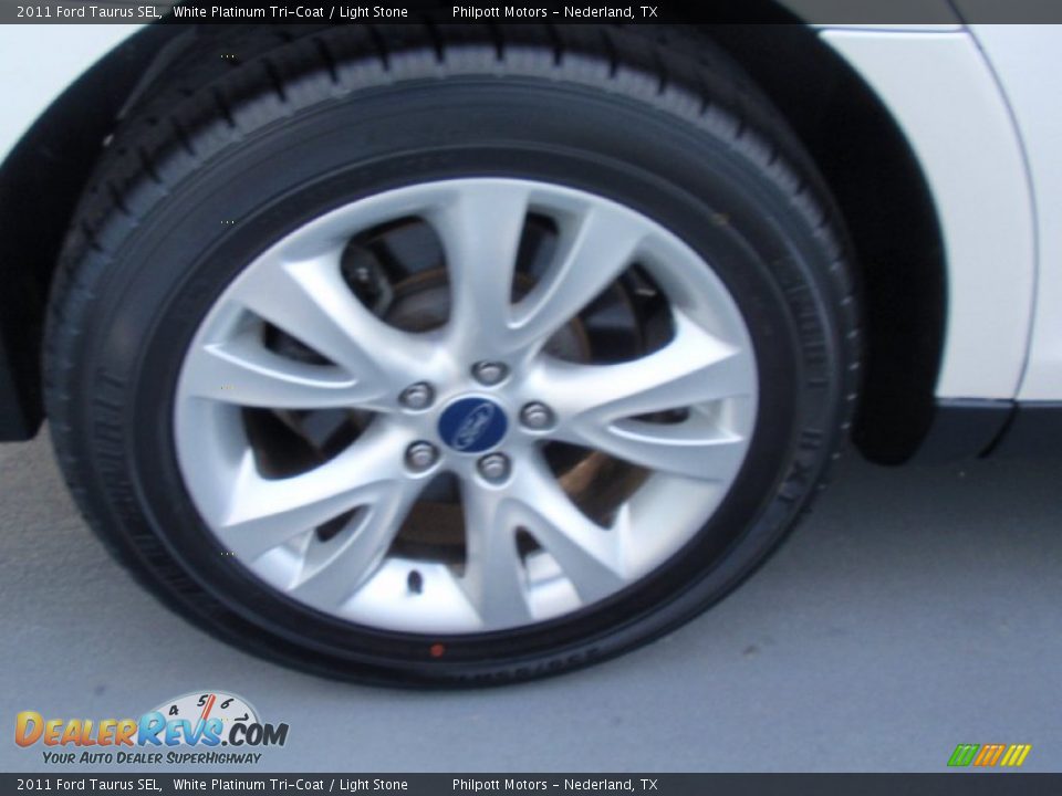 2011 Ford Taurus SEL White Platinum Tri-Coat / Light Stone Photo #14