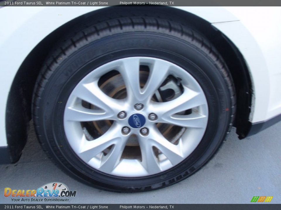 2011 Ford Taurus SEL White Platinum Tri-Coat / Light Stone Photo #15