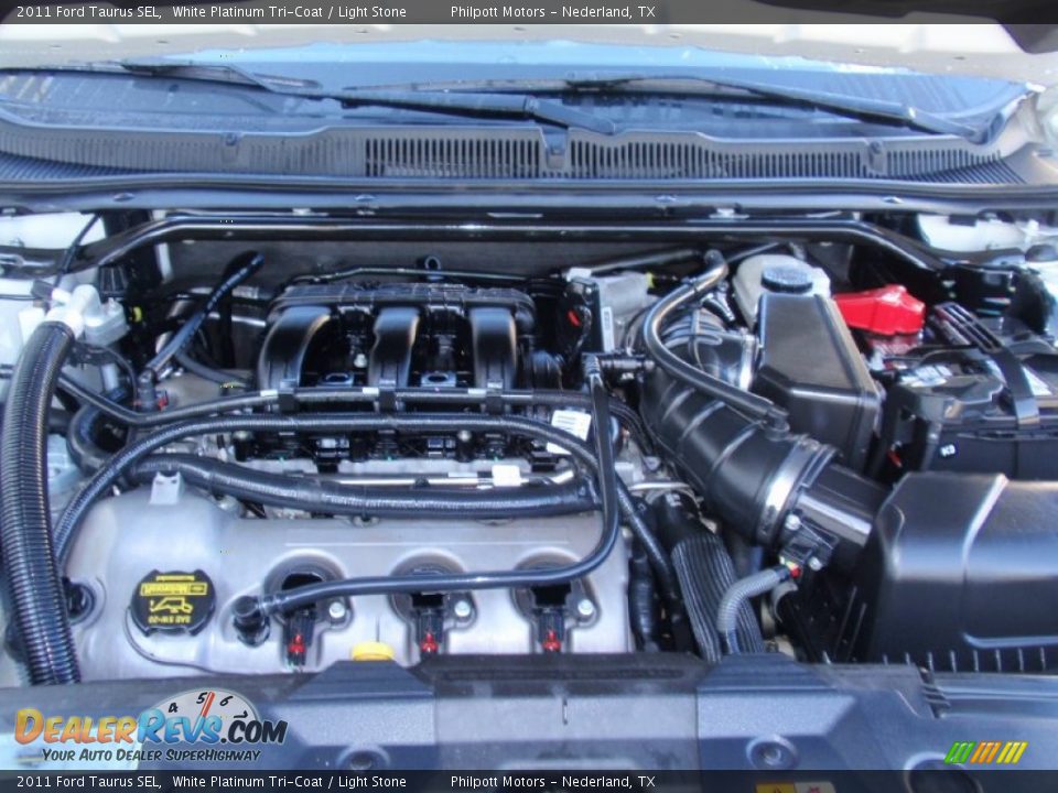 2011 Ford Taurus SEL White Platinum Tri-Coat / Light Stone Photo #22