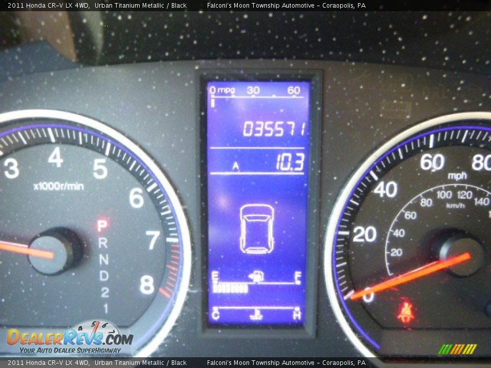 2011 Honda CR-V LX 4WD Urban Titanium Metallic / Black Photo #24