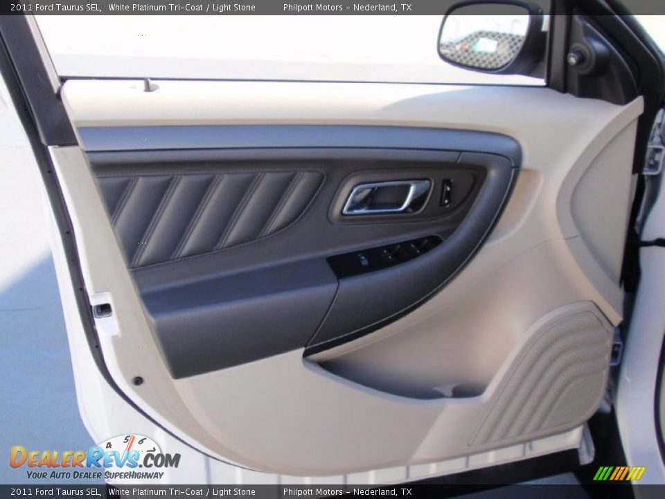 2011 Ford Taurus SEL White Platinum Tri-Coat / Light Stone Photo #33