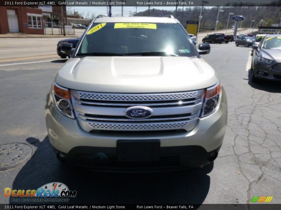 2011 Ford Explorer XLT 4WD Gold Leaf Metallic / Medium Light Stone Photo #3