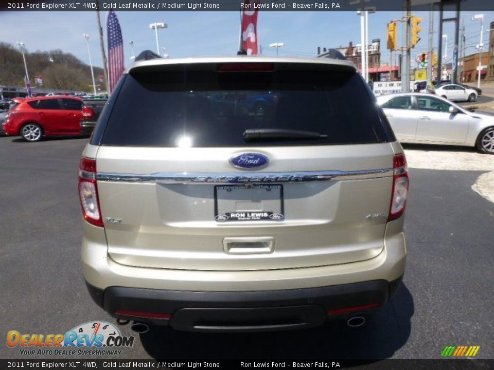 2011 Ford Explorer XLT 4WD Gold Leaf Metallic / Medium Light Stone Photo #7