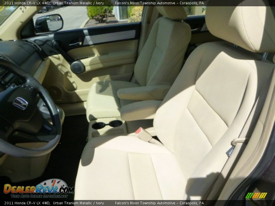 2011 Honda CR-V LX 4WD Urban Titanium Metallic / Ivory Photo #15
