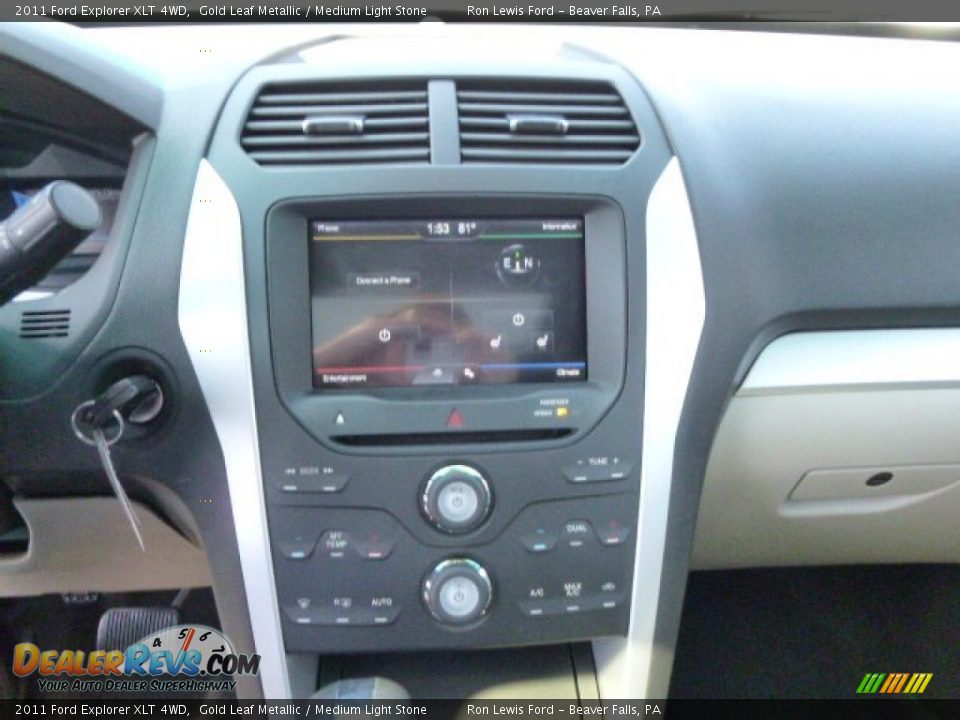 2011 Ford Explorer XLT 4WD Gold Leaf Metallic / Medium Light Stone Photo #15