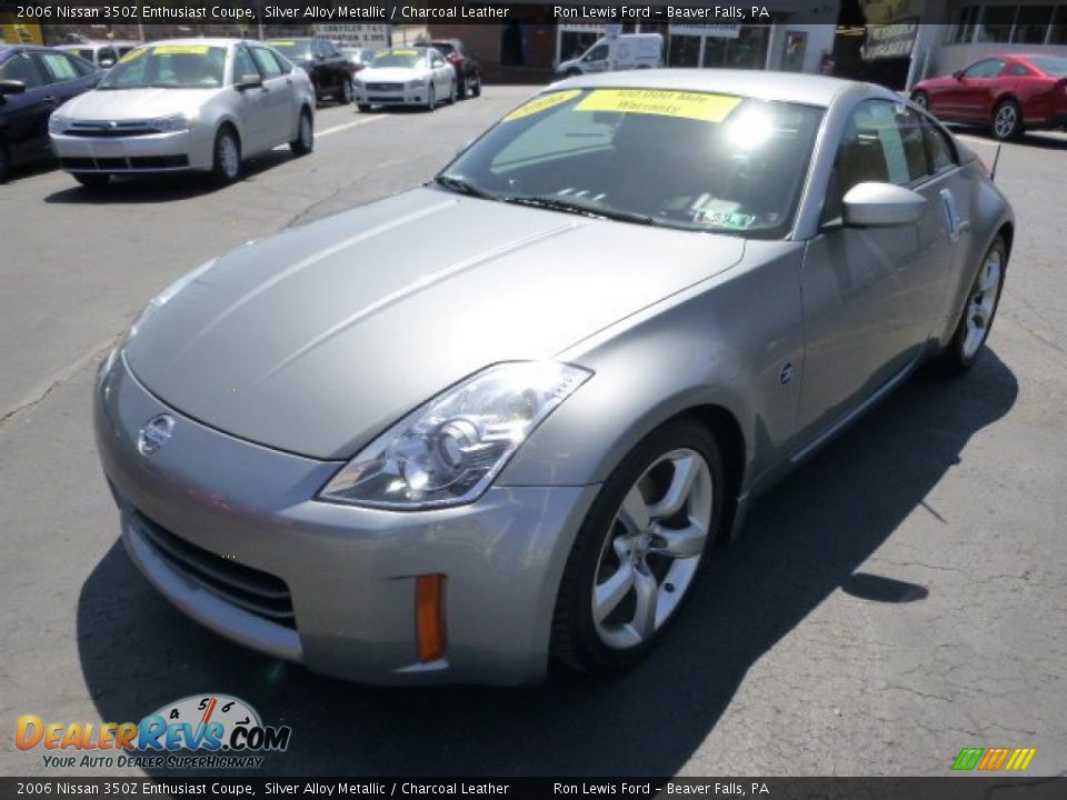 2006 Nissan 350Z Enthusiast Coupe Silver Alloy Metallic / Charcoal Leather Photo #4