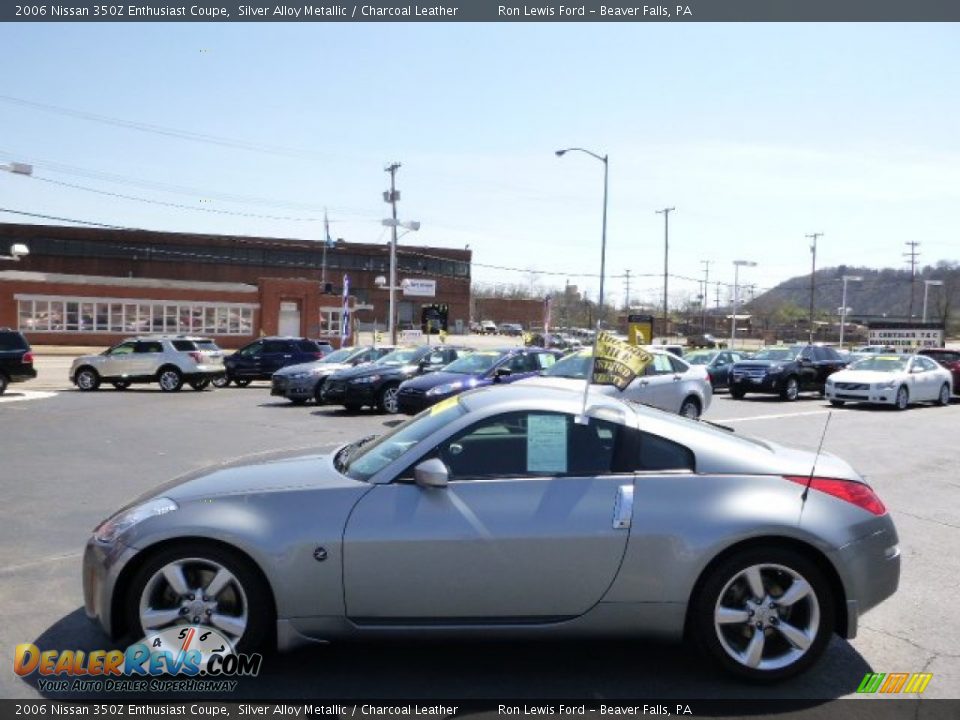 2006 Nissan 350Z Enthusiast Coupe Silver Alloy Metallic / Charcoal Leather Photo #5