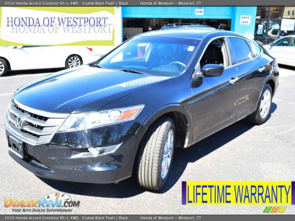 2010 Honda Accord Crosstour EX-L 4WD Crystal Black Pearl / Black Photo #1
