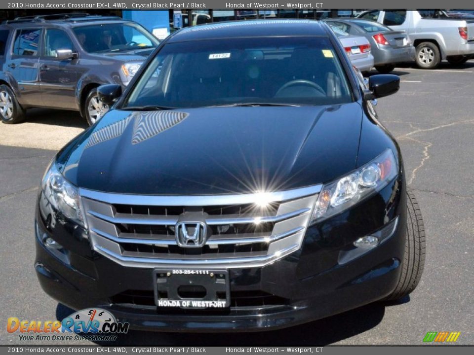 2010 Honda Accord Crosstour EX-L 4WD Crystal Black Pearl / Black Photo #2