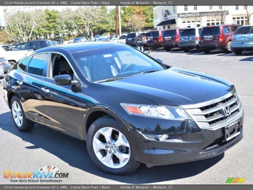 2010 Honda Accord Crosstour EX-L 4WD Crystal Black Pearl / Black Photo #3
