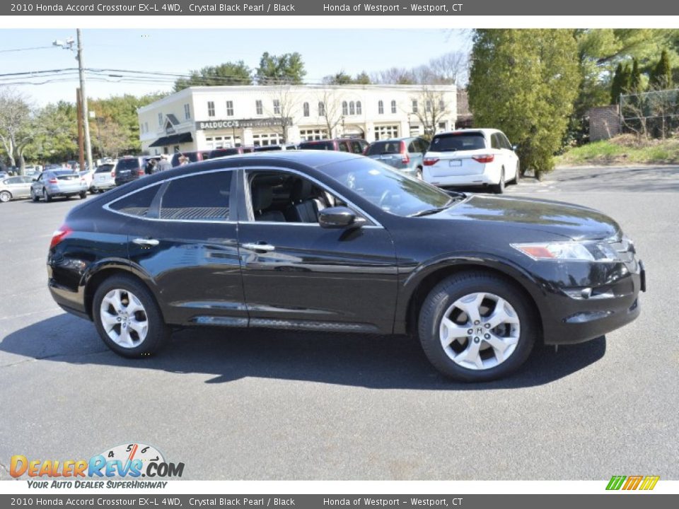 2010 Honda Accord Crosstour EX-L 4WD Crystal Black Pearl / Black Photo #4