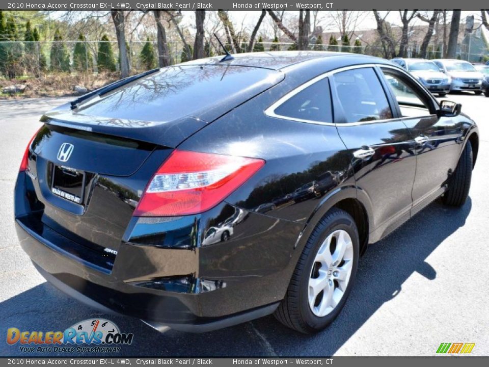 2010 Honda Accord Crosstour EX-L 4WD Crystal Black Pearl / Black Photo #6