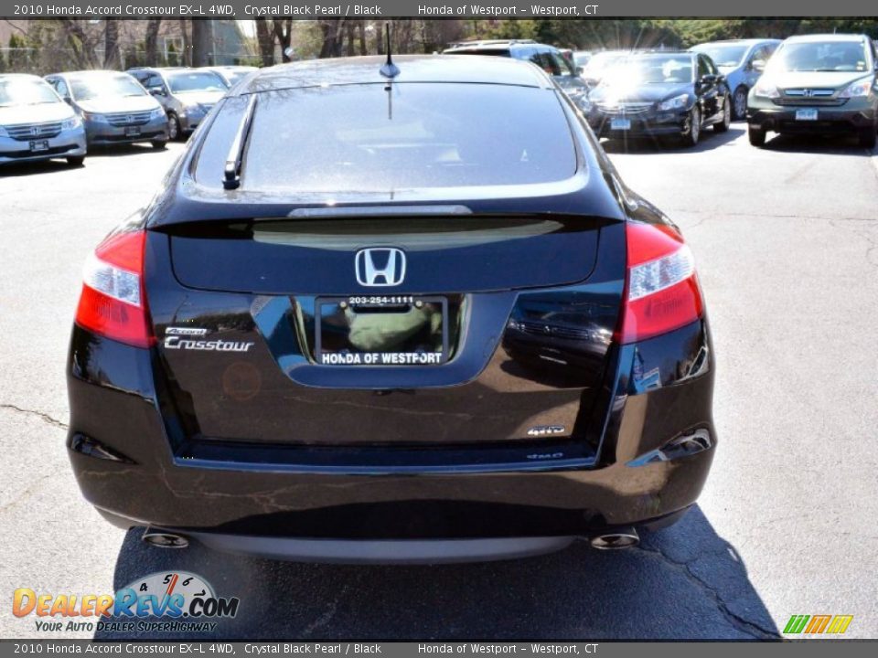 2010 Honda Accord Crosstour EX-L 4WD Crystal Black Pearl / Black Photo #7