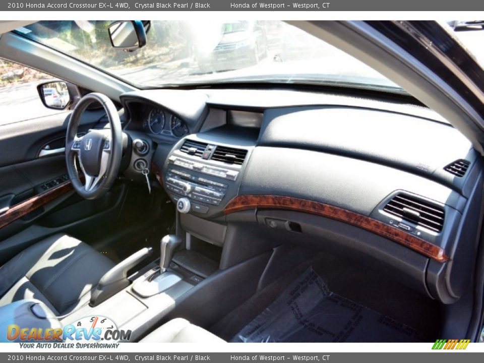 2010 Honda Accord Crosstour EX-L 4WD Crystal Black Pearl / Black Photo #9