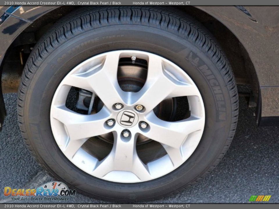 2010 Honda Accord Crosstour EX-L 4WD Crystal Black Pearl / Black Photo #21