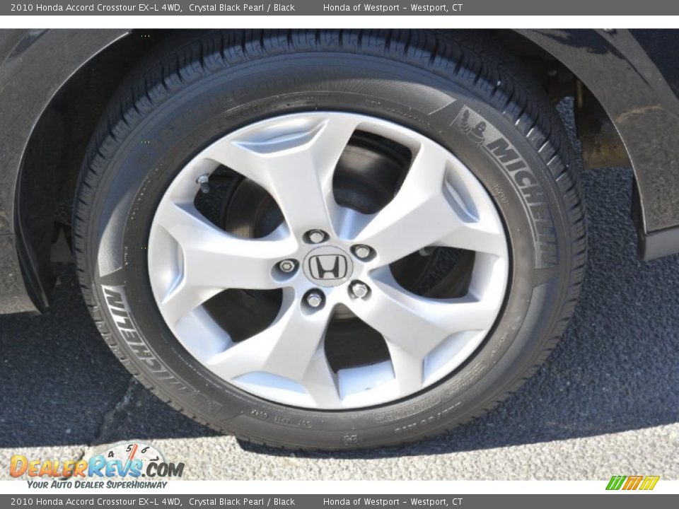 2010 Honda Accord Crosstour EX-L 4WD Crystal Black Pearl / Black Photo #22