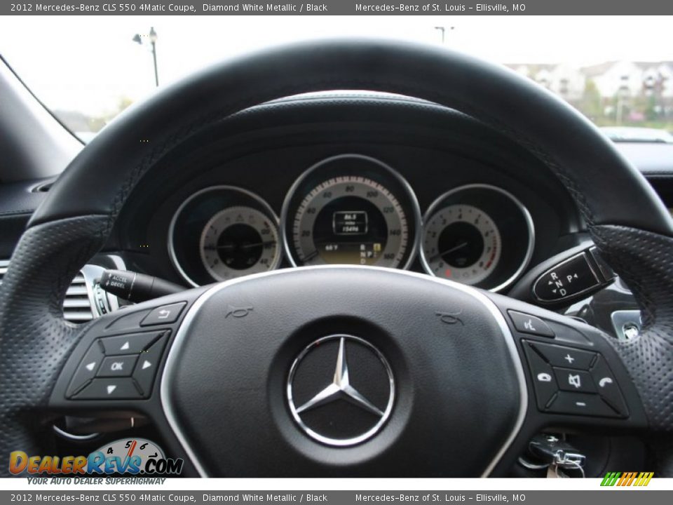2012 Mercedes-Benz CLS 550 4Matic Coupe Diamond White Metallic / Black Photo #17