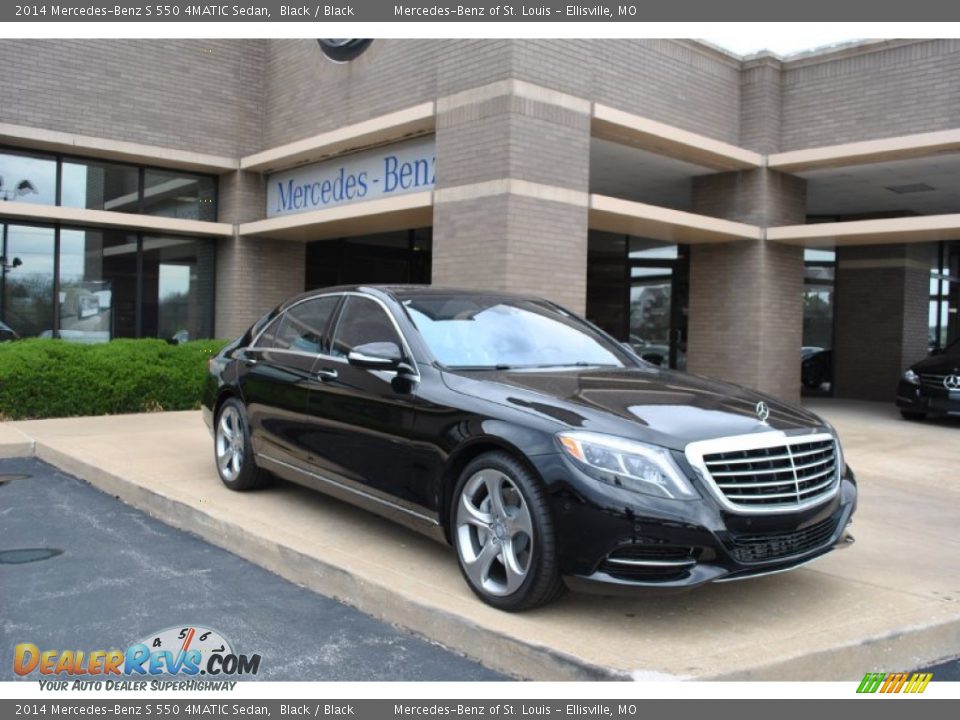 2014 Mercedes-Benz S 550 4MATIC Sedan Black / Black Photo #1