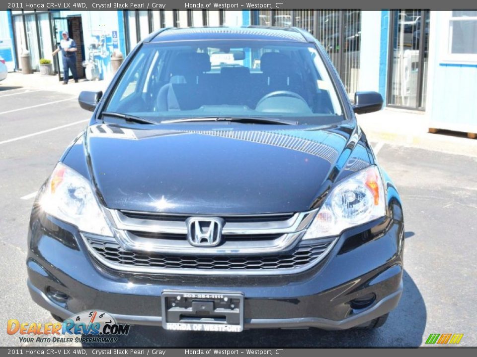 2011 Honda CR-V LX 4WD Crystal Black Pearl / Gray Photo #2