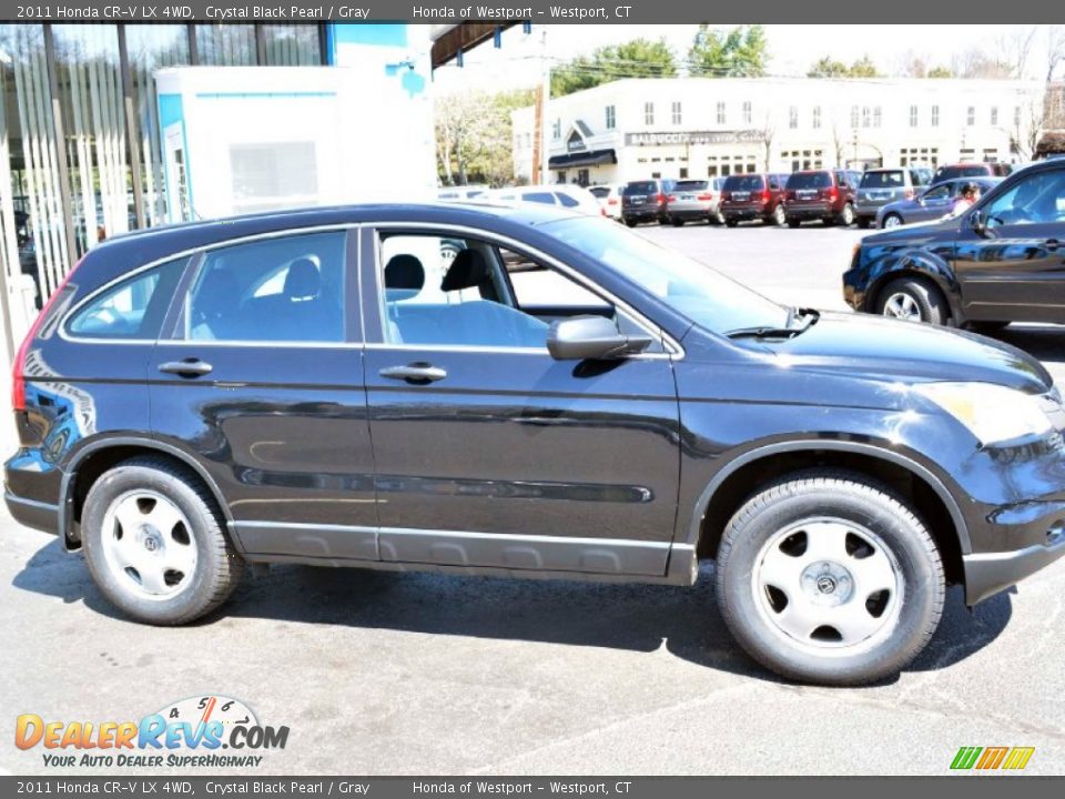 2011 Honda CR-V LX 4WD Crystal Black Pearl / Gray Photo #4