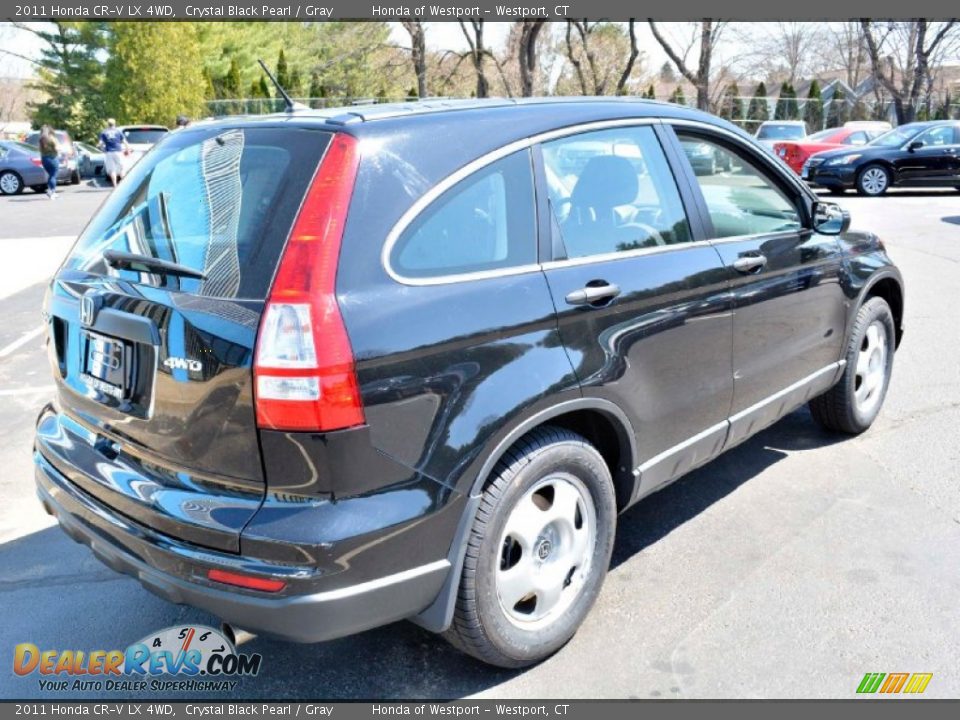 2011 Honda CR-V LX 4WD Crystal Black Pearl / Gray Photo #6