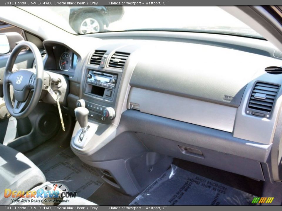 2011 Honda CR-V LX 4WD Crystal Black Pearl / Gray Photo #9