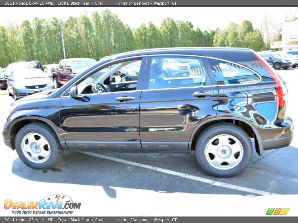 2011 Honda CR-V LX 4WD Crystal Black Pearl / Gray Photo #11