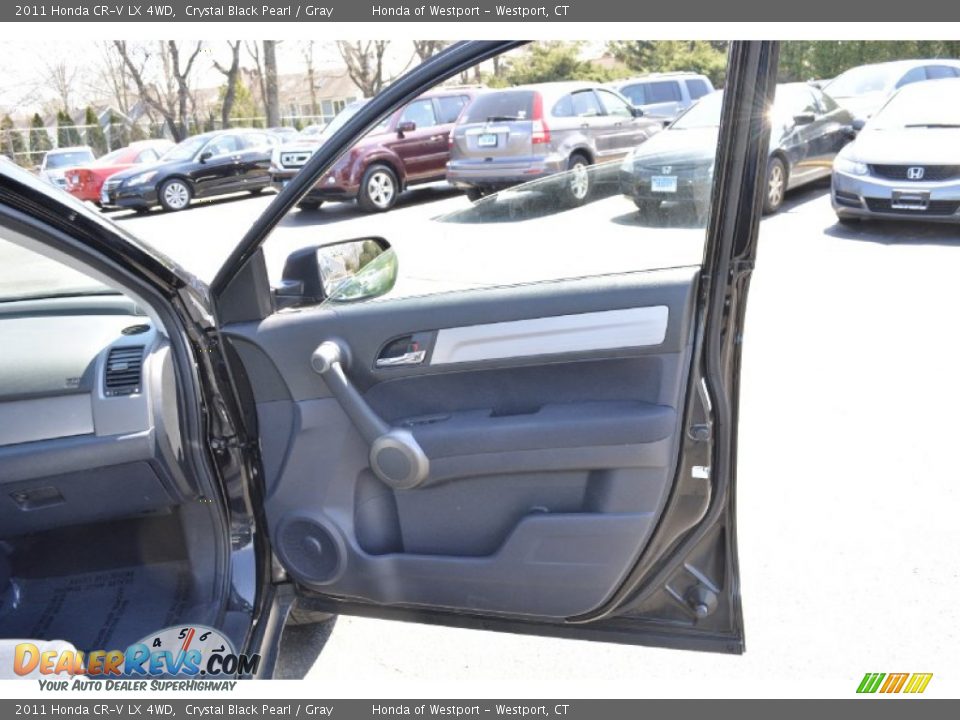 2011 Honda CR-V LX 4WD Crystal Black Pearl / Gray Photo #16