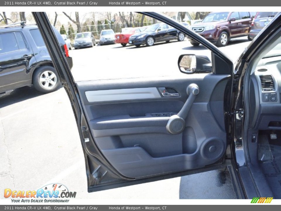2011 Honda CR-V LX 4WD Crystal Black Pearl / Gray Photo #18