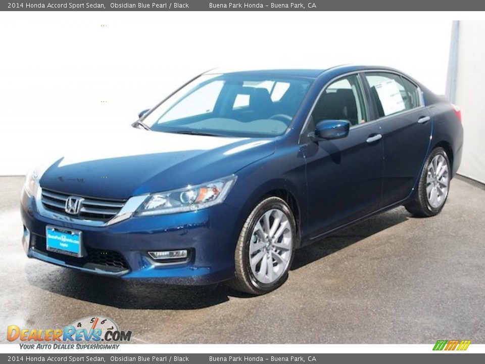 2014 Honda Accord Sport Sedan Obsidian Blue Pearl / Black Photo #3