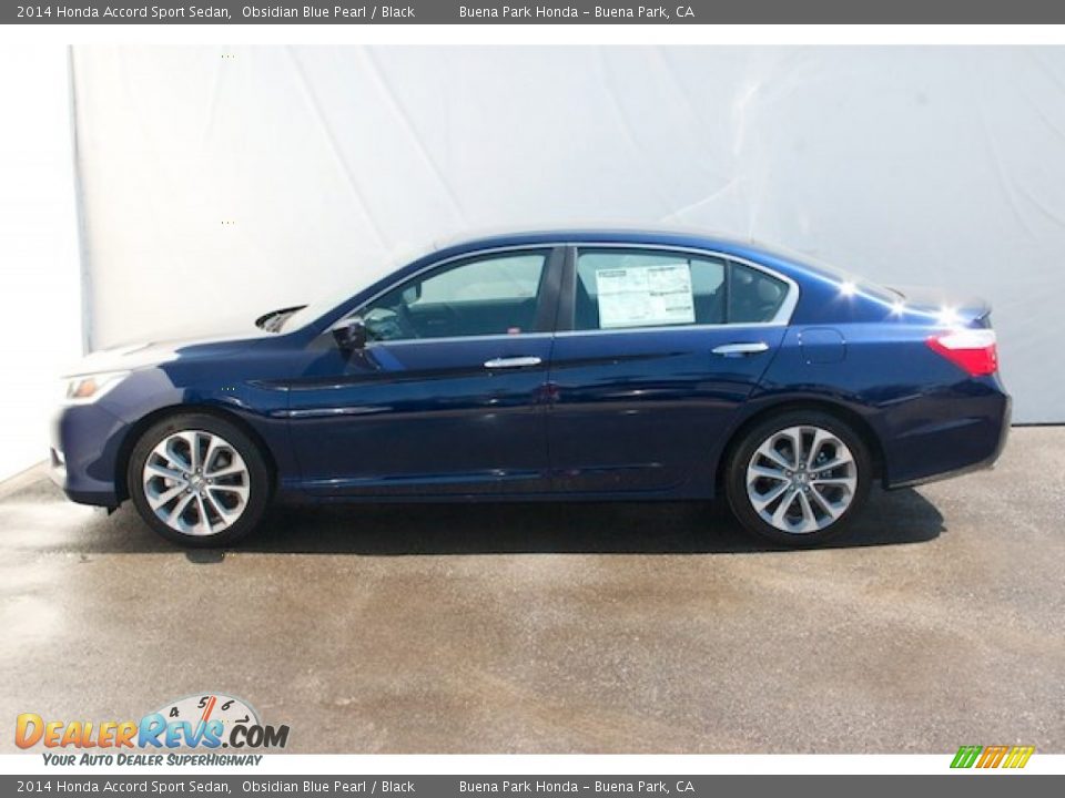 2014 Honda Accord Sport Sedan Obsidian Blue Pearl / Black Photo #4