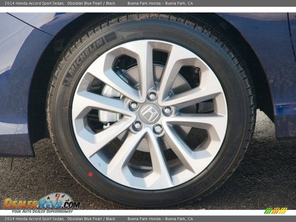2014 Honda Accord Sport Sedan Obsidian Blue Pearl / Black Photo #7