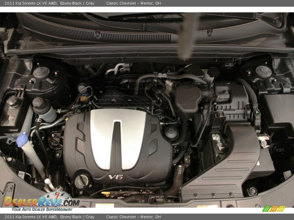 2011 Kia Sorento LX V6 AWD Ebony Black / Gray Photo #15