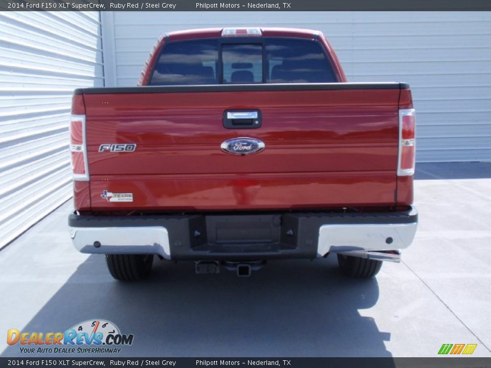 2014 Ford F150 XLT SuperCrew Ruby Red / Steel Grey Photo #5
