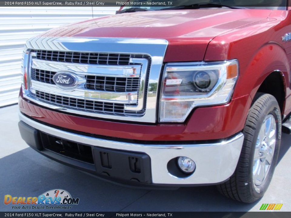 2014 Ford F150 XLT SuperCrew Ruby Red / Steel Grey Photo #11