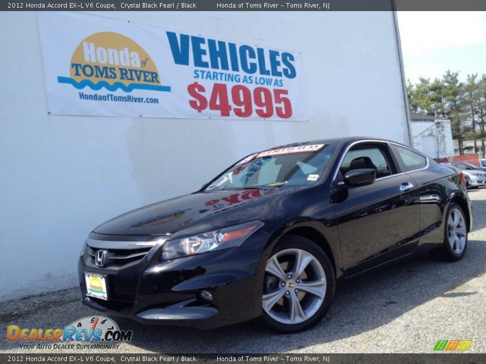 2012 Honda Accord EX-L V6 Coupe Crystal Black Pearl / Black Photo #1