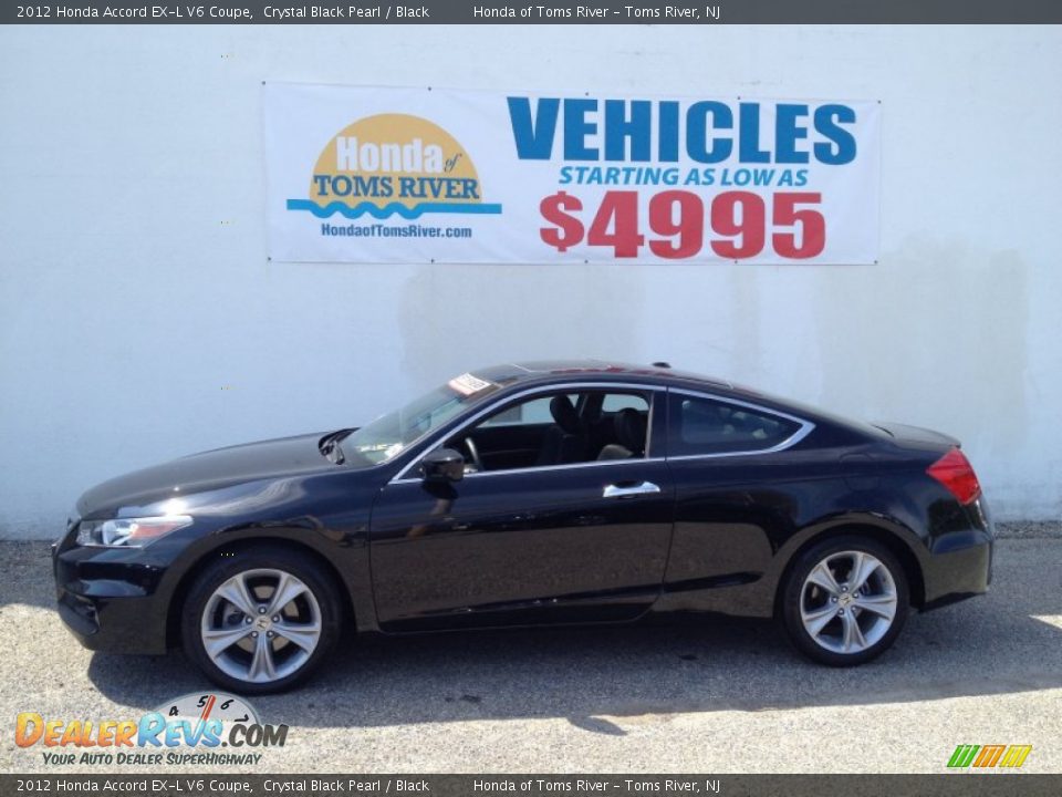 2012 Honda Accord EX-L V6 Coupe Crystal Black Pearl / Black Photo #6