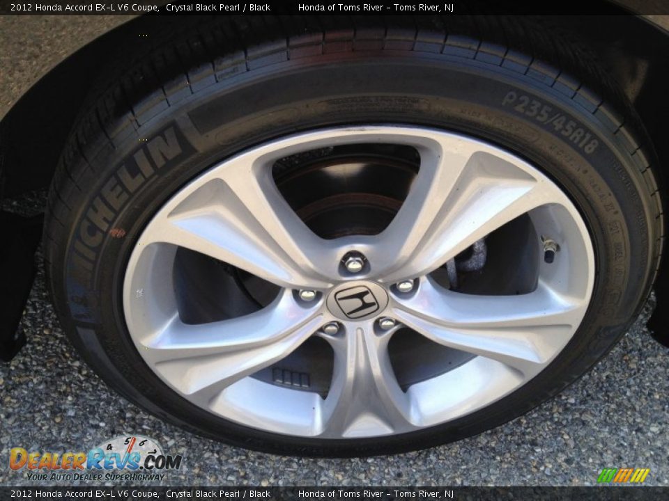 2012 Honda Accord EX-L V6 Coupe Crystal Black Pearl / Black Photo #7