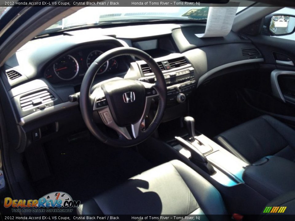 2012 Honda Accord EX-L V6 Coupe Crystal Black Pearl / Black Photo #11