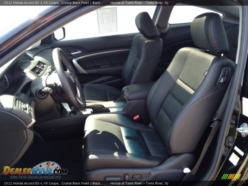 2012 Honda Accord EX-L V6 Coupe Crystal Black Pearl / Black Photo #12