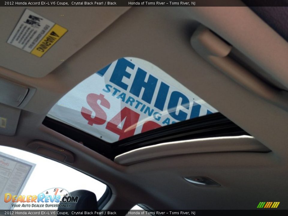 2012 Honda Accord EX-L V6 Coupe Crystal Black Pearl / Black Photo #15