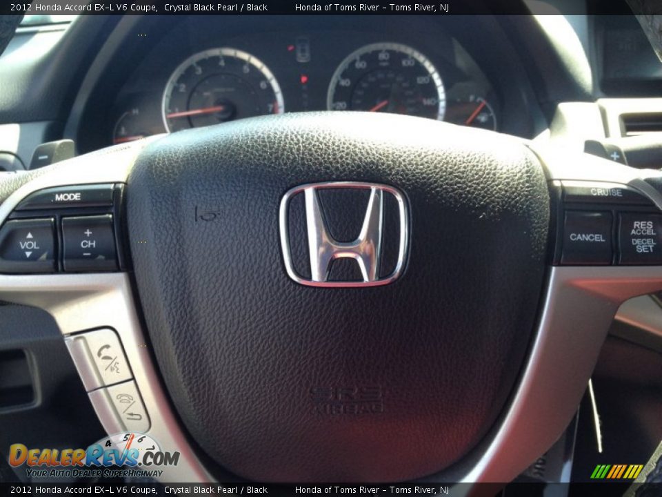 2012 Honda Accord EX-L V6 Coupe Crystal Black Pearl / Black Photo #20