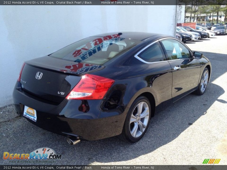 2012 Honda Accord EX-L V6 Coupe Crystal Black Pearl / Black Photo #21