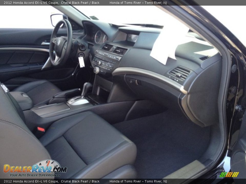 2012 Honda Accord EX-L V6 Coupe Crystal Black Pearl / Black Photo #24