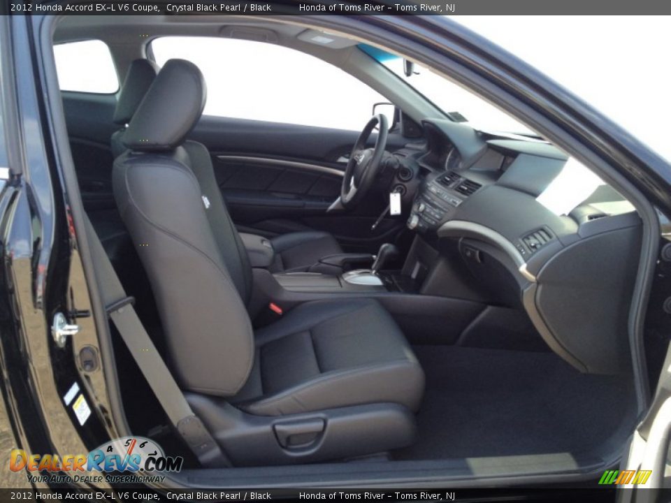 2012 Honda Accord EX-L V6 Coupe Crystal Black Pearl / Black Photo #25