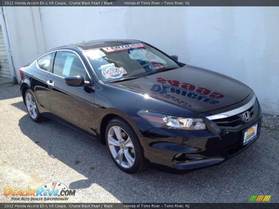2012 Honda Accord EX-L V6 Coupe Crystal Black Pearl / Black Photo #28