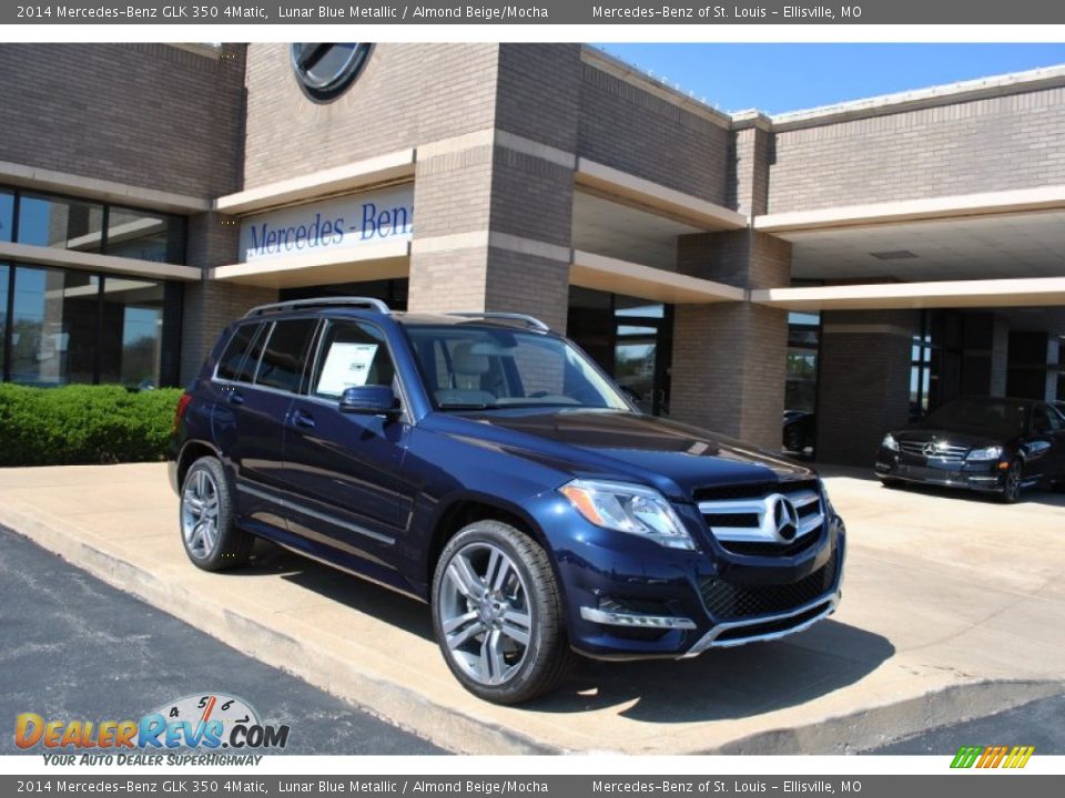 2014 Mercedes-Benz GLK 350 4Matic Lunar Blue Metallic / Almond Beige/Mocha Photo #1