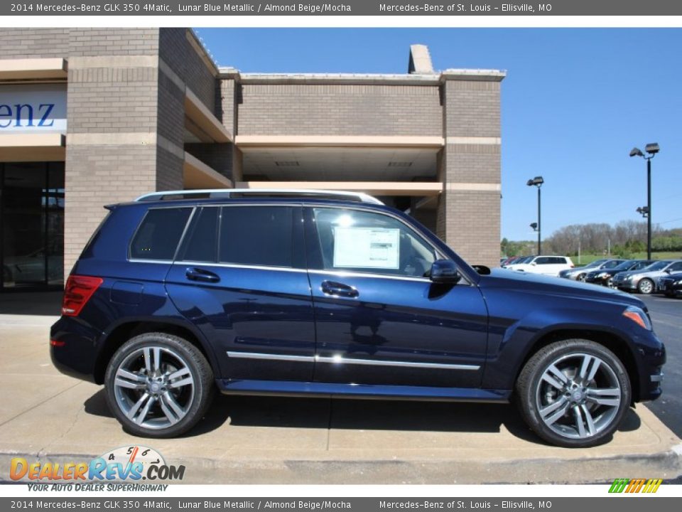 2014 Mercedes-Benz GLK 350 4Matic Lunar Blue Metallic / Almond Beige/Mocha Photo #2