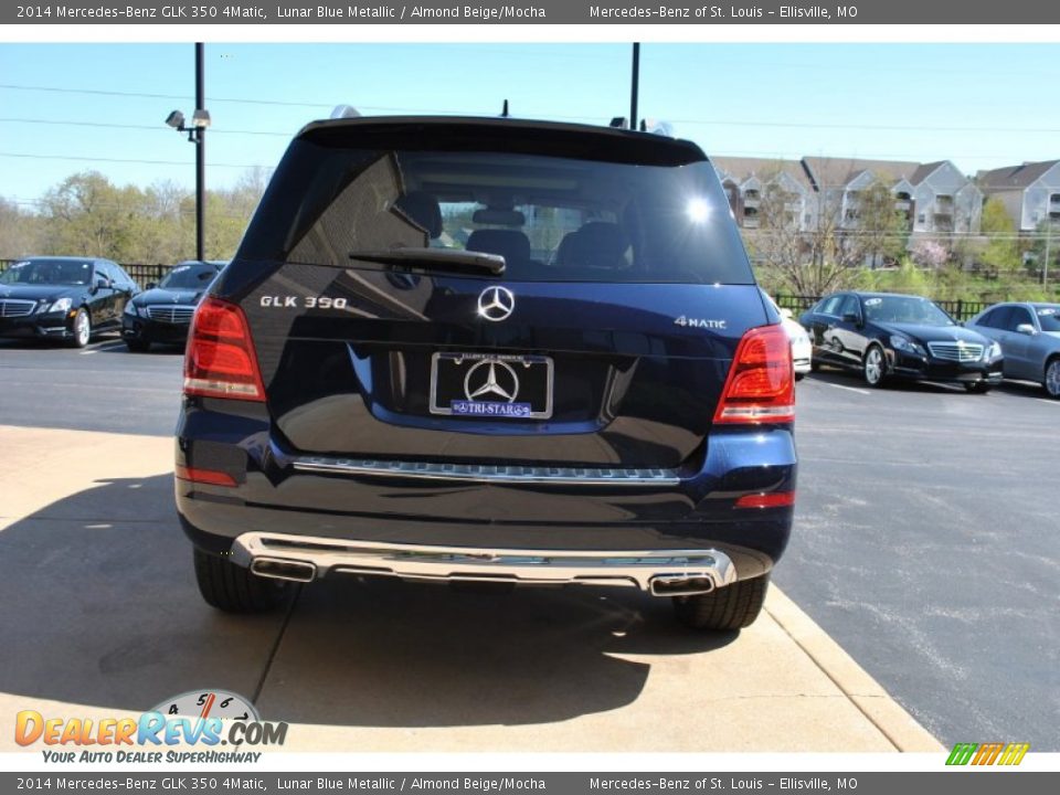 2014 Mercedes-Benz GLK 350 4Matic Lunar Blue Metallic / Almond Beige/Mocha Photo #3